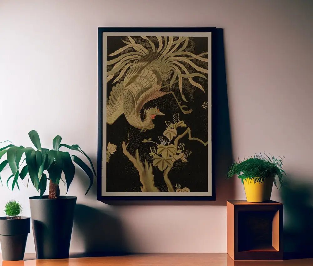 The Phoenix Japanese Print Flight Of The Phoenix Poster No Frame Wall Art For Elegant Living Spaces by My Store