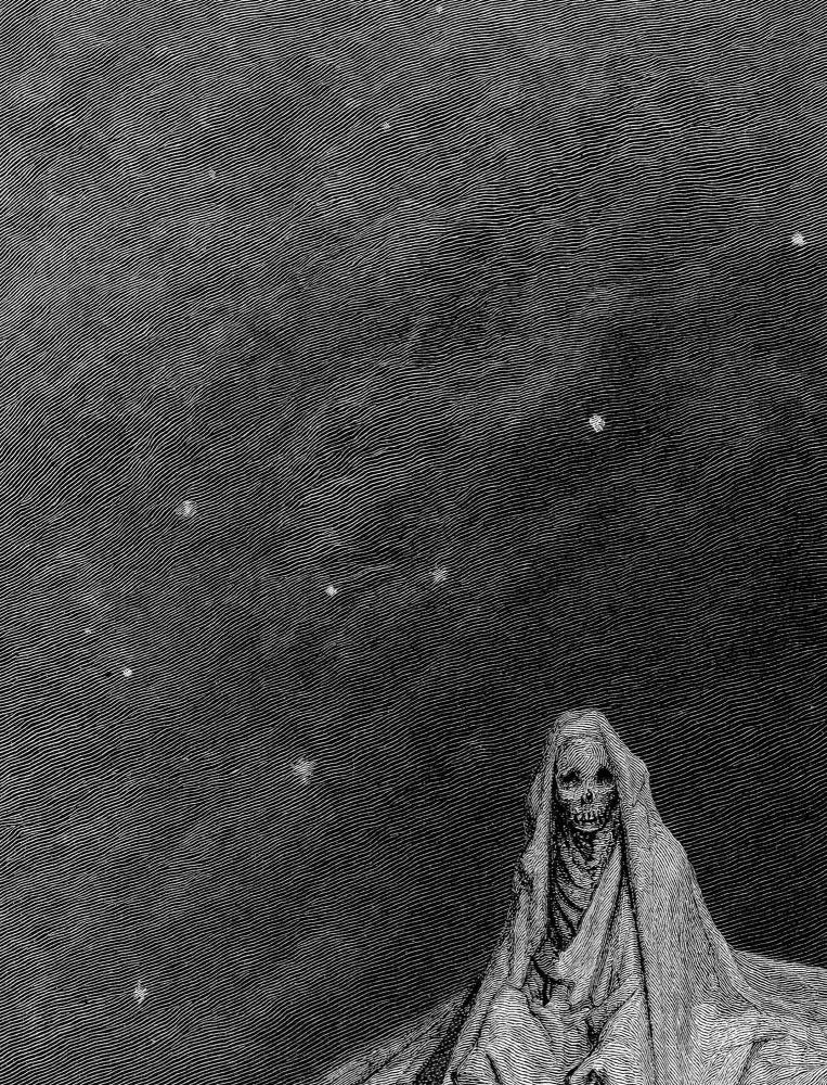 The Raven by Gustave Doré Black and White Poster No Frame by My Store