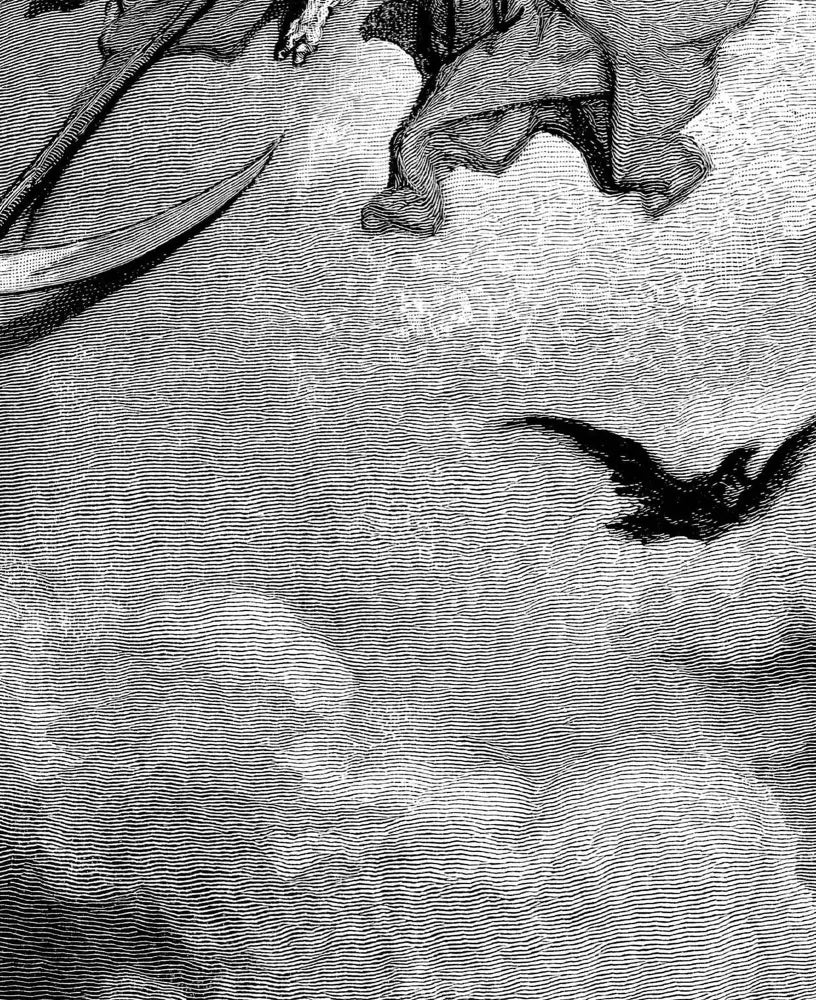 The Raven by Gustave Doré Black and White Poster No Frame by My Store