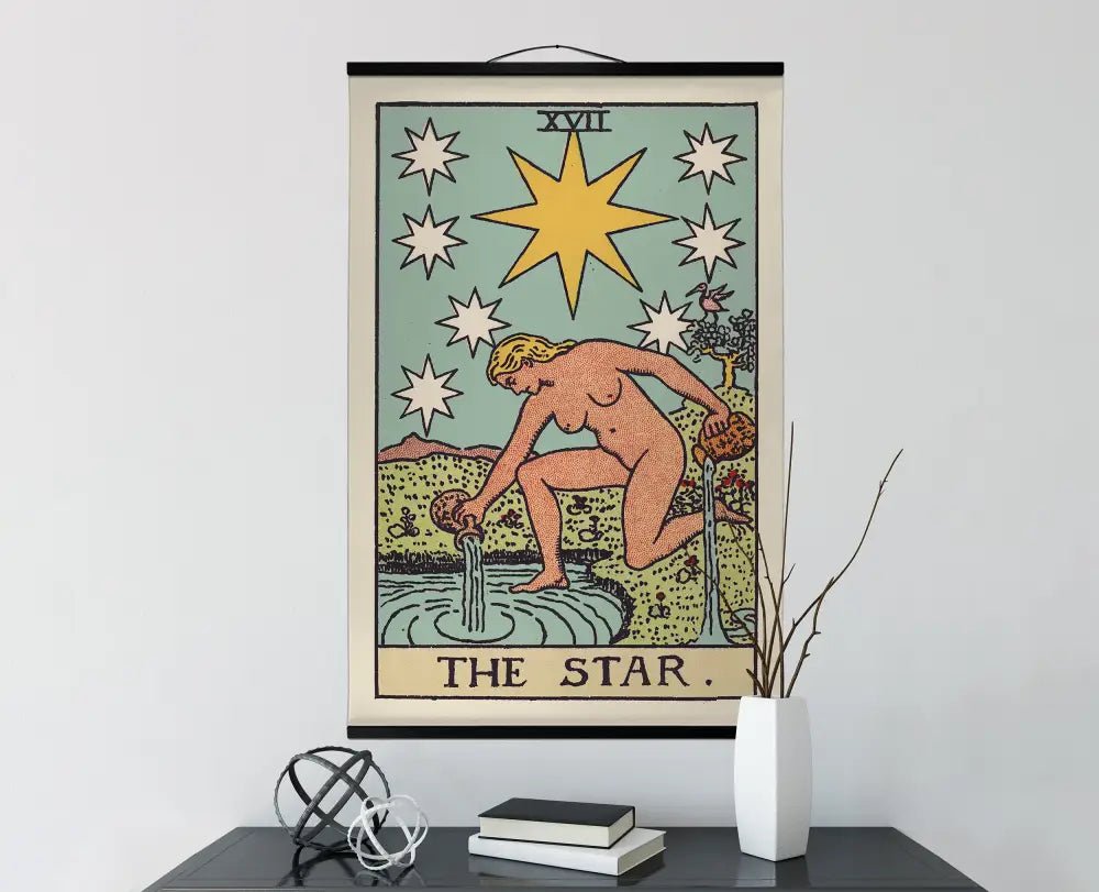 The Star Tarot Card Canvas Wall Hanging Print by My Store