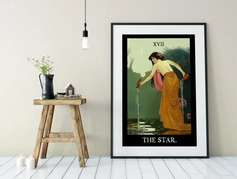 The Star Tarot Card Print From The Green Menagerie Tarot Limited Edition Fine Art Giclee by My Store