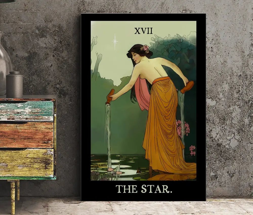 The Star Tarot Card Print From The Green Menagerie Tarot Limited Edition Fine Art Giclee by My Store