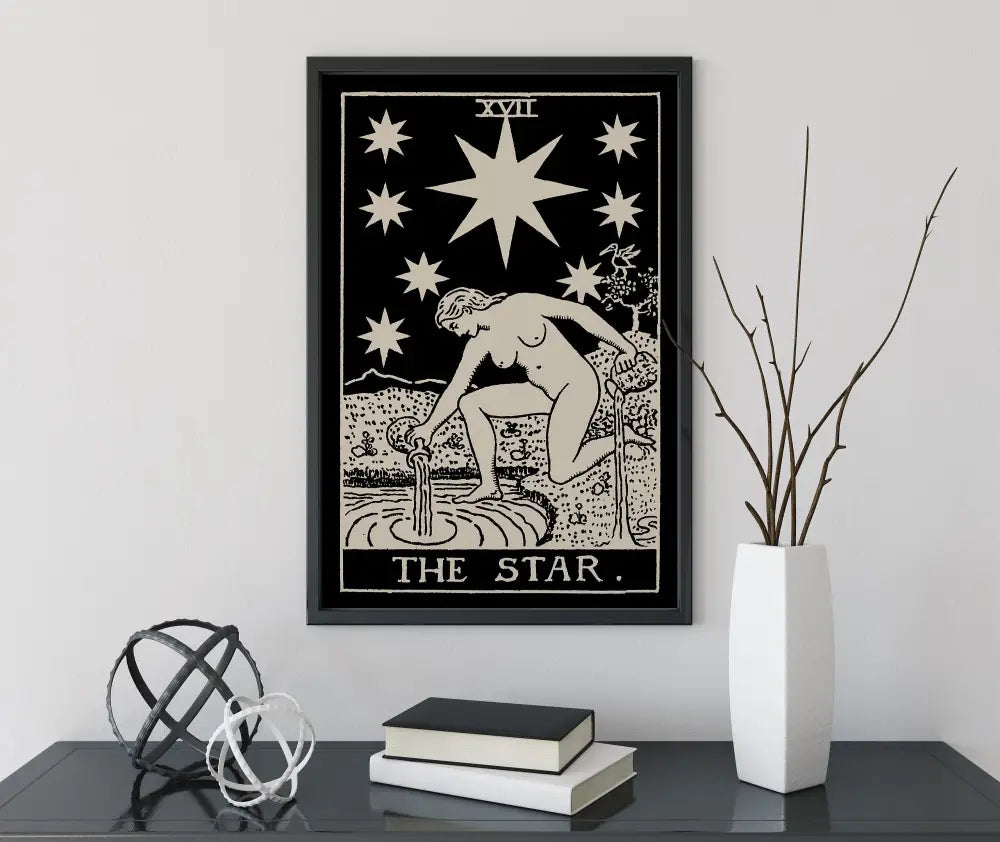 The Star Tarot Card Print No Frame Poster Hope And Renewal Tarot Art For Home Decor by My Store