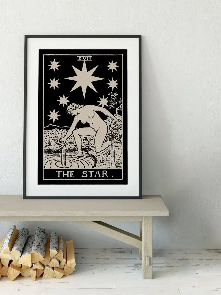The Star Tarot Card Print No Frame Poster Hope And Renewal Tarot Art For Home Decor by My Store