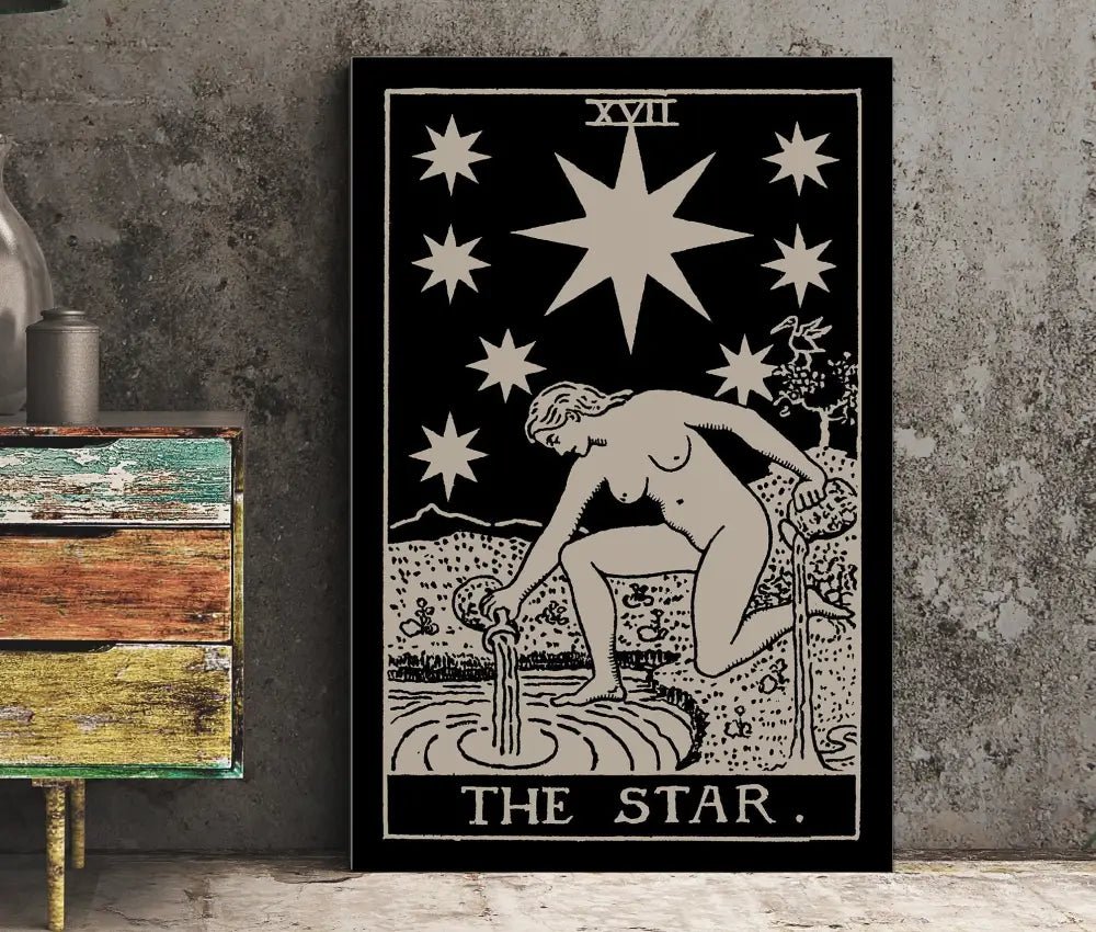 The Star Tarot Card Print No Frame Poster Hope And Renewal Tarot Art For Home Decor by My Store