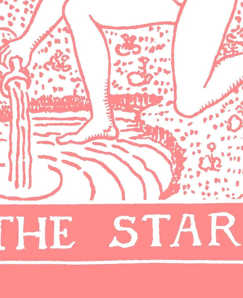 The Star Tarot Card Print Pink And White No Frame Poster by My Store