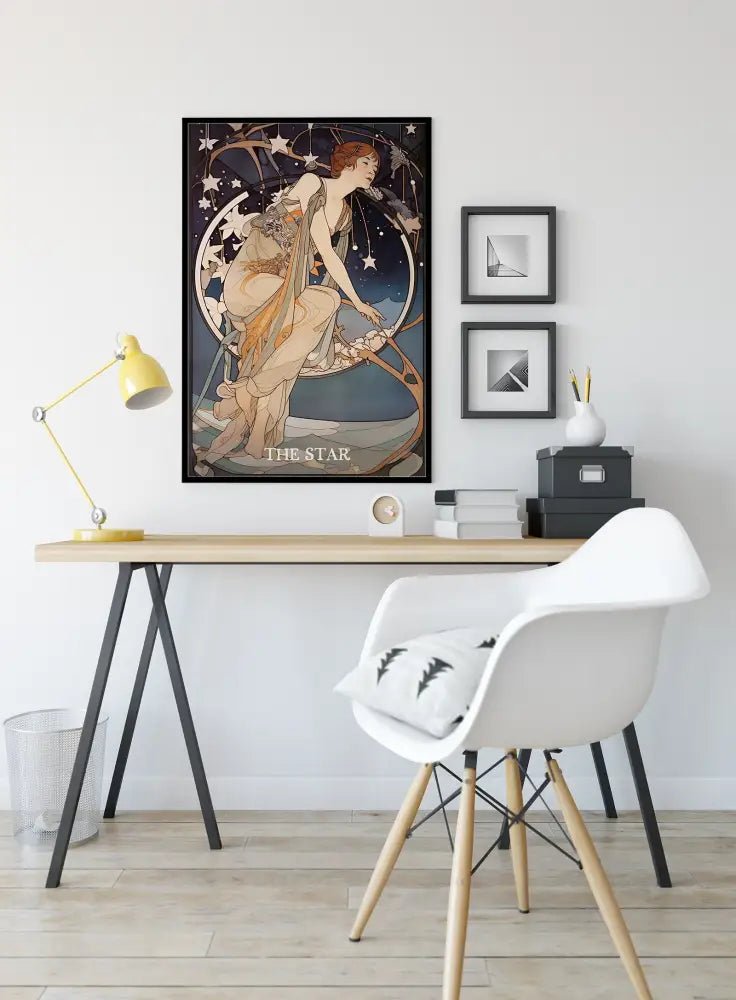 The Star Tarot Card Print Unframed Poster No Frame Elegant Spiritual Wall Art For Home Decor by My Store