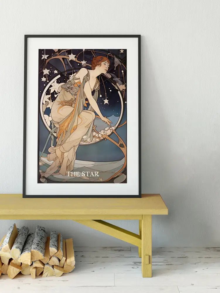 The Star Tarot Card Print Unframed Poster No Frame Elegant Spiritual Wall Art For Home Decor by My Store