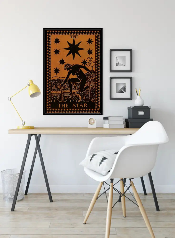 The Star Tarot Card Terracotta Poster Print No Frame Wall Art For Mystic Home Decor by My Store