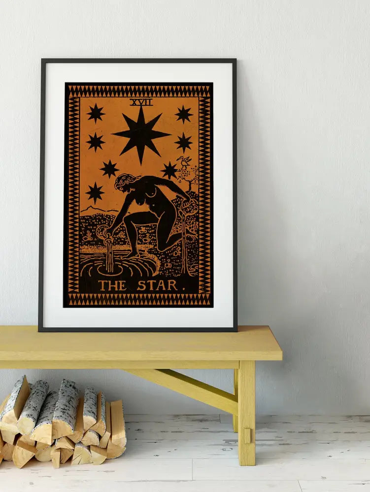 The Star Tarot Card Terracotta Poster Print No Frame Wall Art For Mystic Home Decor by My Store
