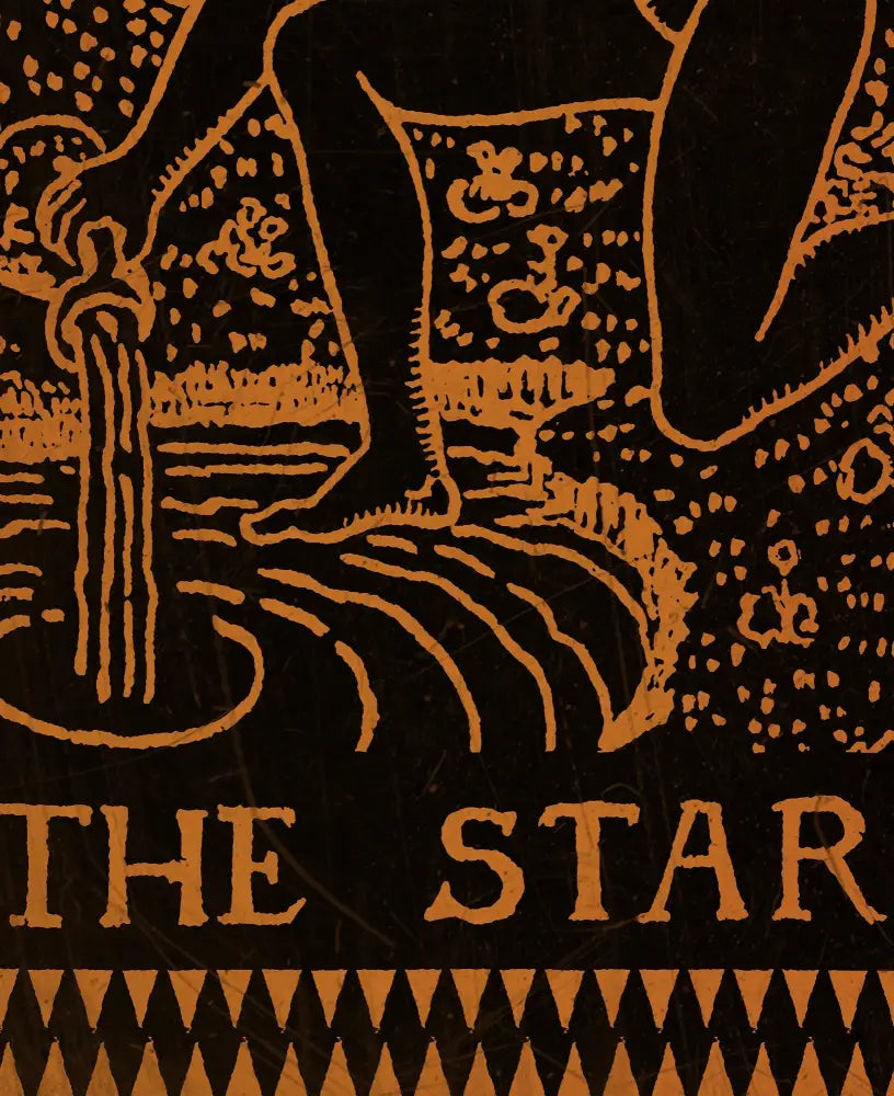 The Star Tarot Card Terracotta Poster Print No Frame Wall Art For Mystic Home Decor by My Store
