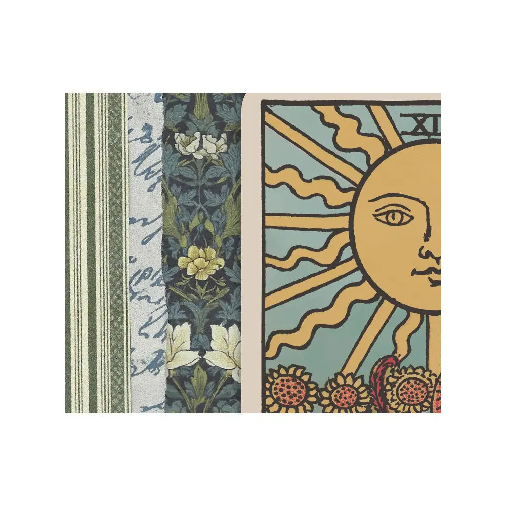 The Sun Collage - Tarot Card Print: The Moon, Vintage Art Poster