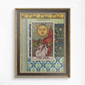 The Sun Collage - Tarot Card Print: The Moon, Vintage Art Poster