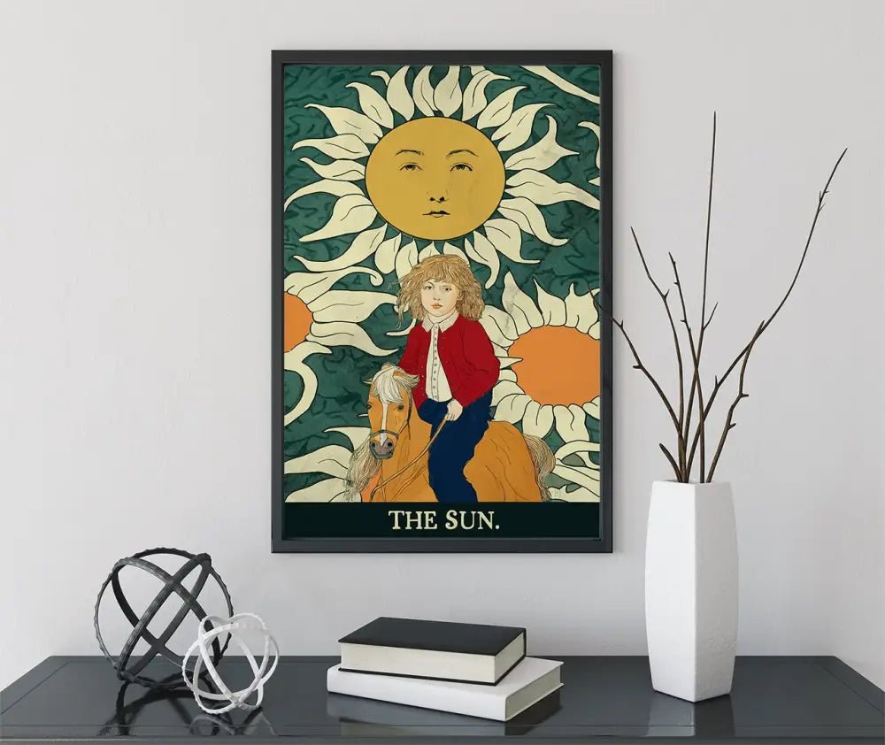 The Sun Tarot Card Print From Green Menagerie Tarot by My Store