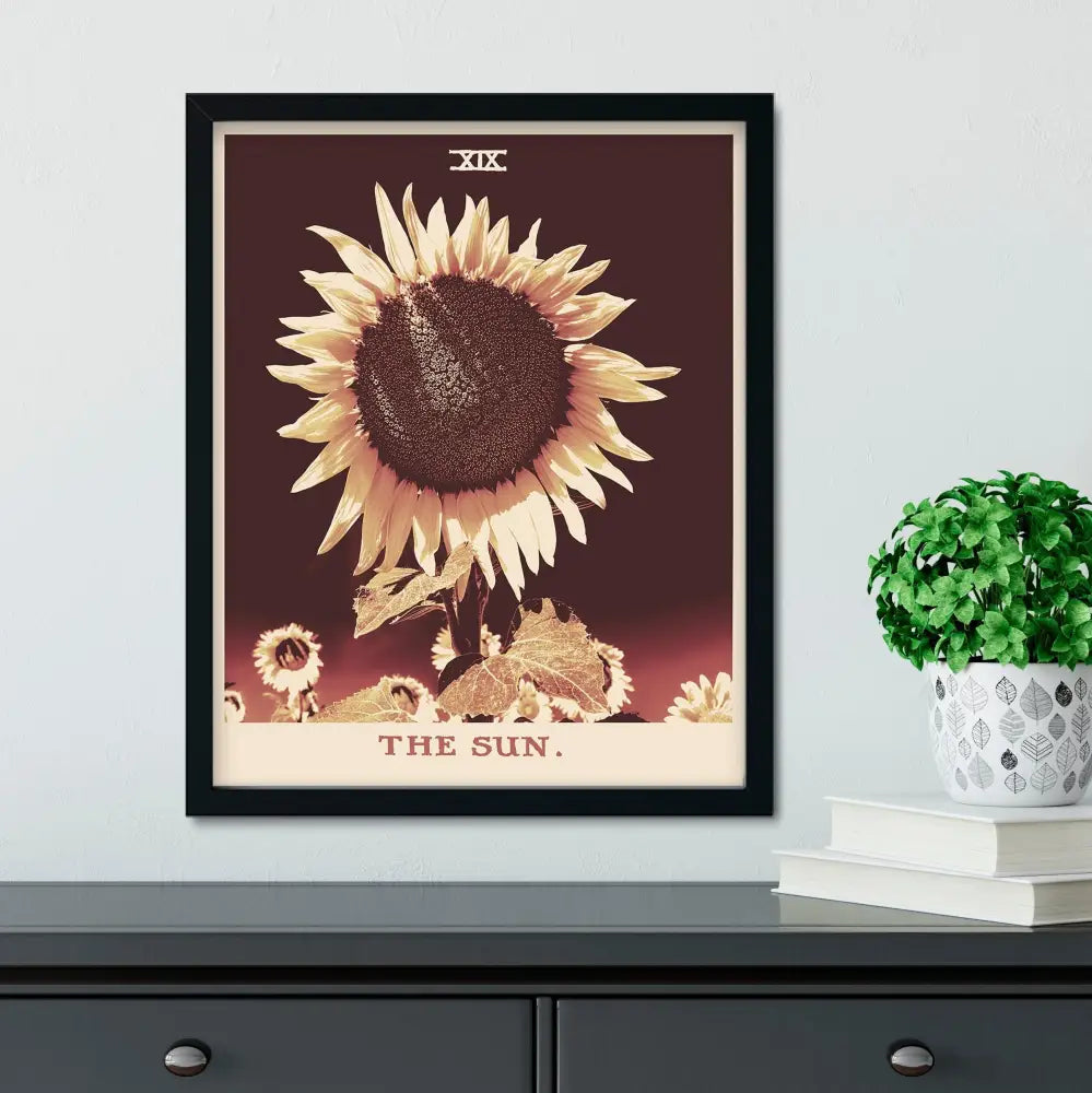 The Sun Tarot Card Print No Frame for Positive Decor by My Store