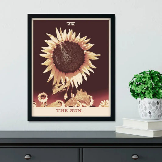 The Sun Tarot Card Print No Frame for Positive Decor by My Store