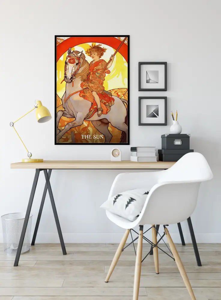 The Sun Tarot Card Print No Frame Poster Unframed Wall Art For Positive Energy And Inspiration by My Store
