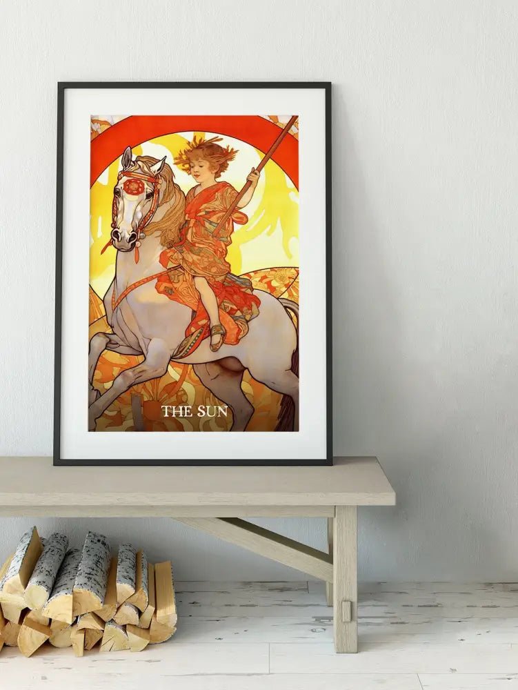 The Sun Tarot Card Print No Frame Poster Unframed Wall Art For Positive Energy And Inspiration by My Store