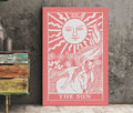 The Sun Tarot Card Print Pink and White Poster No Frame by My Store