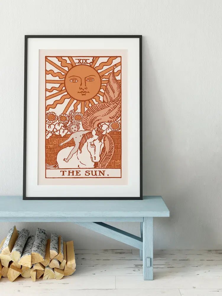 The Sun Tarot Card Print Warm Color Poster No Frame by My Store