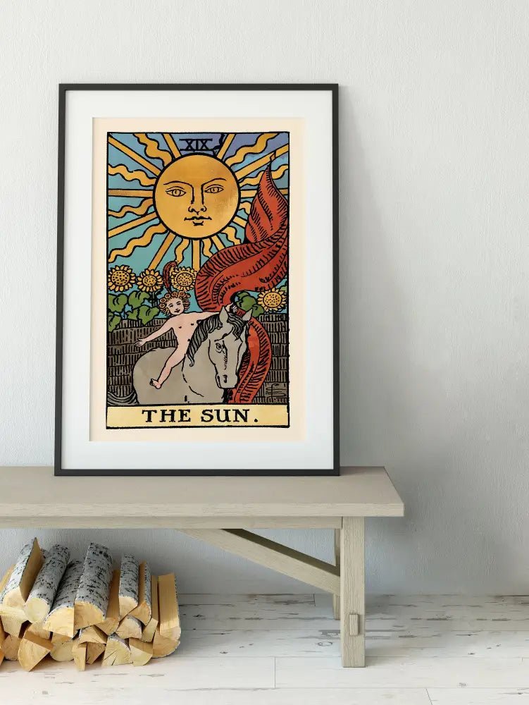 The Sun Tarot Card Print Watercolor Poster No Frame by My Store