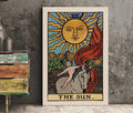 The Sun Tarot Card Print Watercolor Poster No Frame by My Store