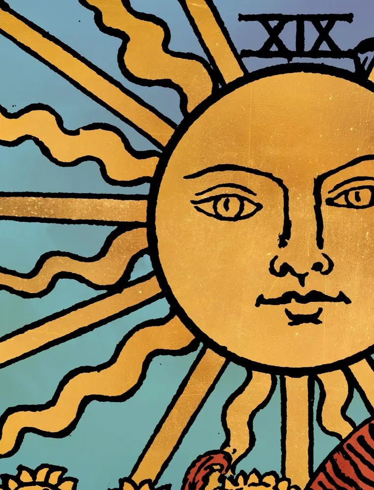 The Sun Tarot Card Print Watercolor Poster No Frame by My Store