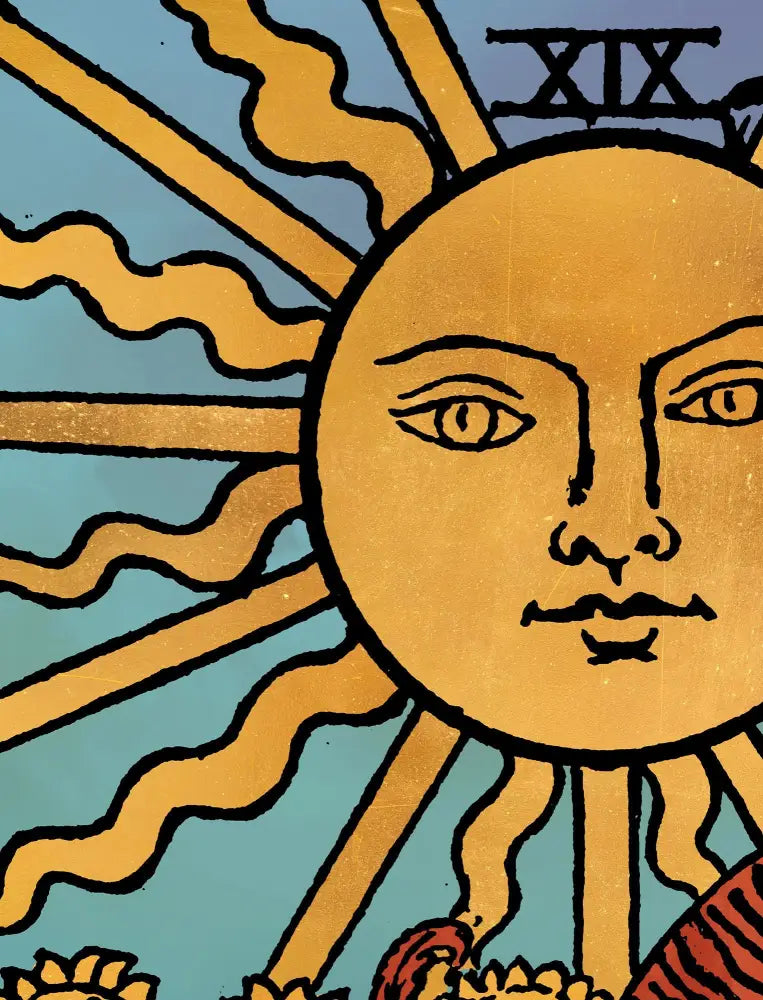 The Sun Tarot Card Print Watercolor Poster No Frame by My Store