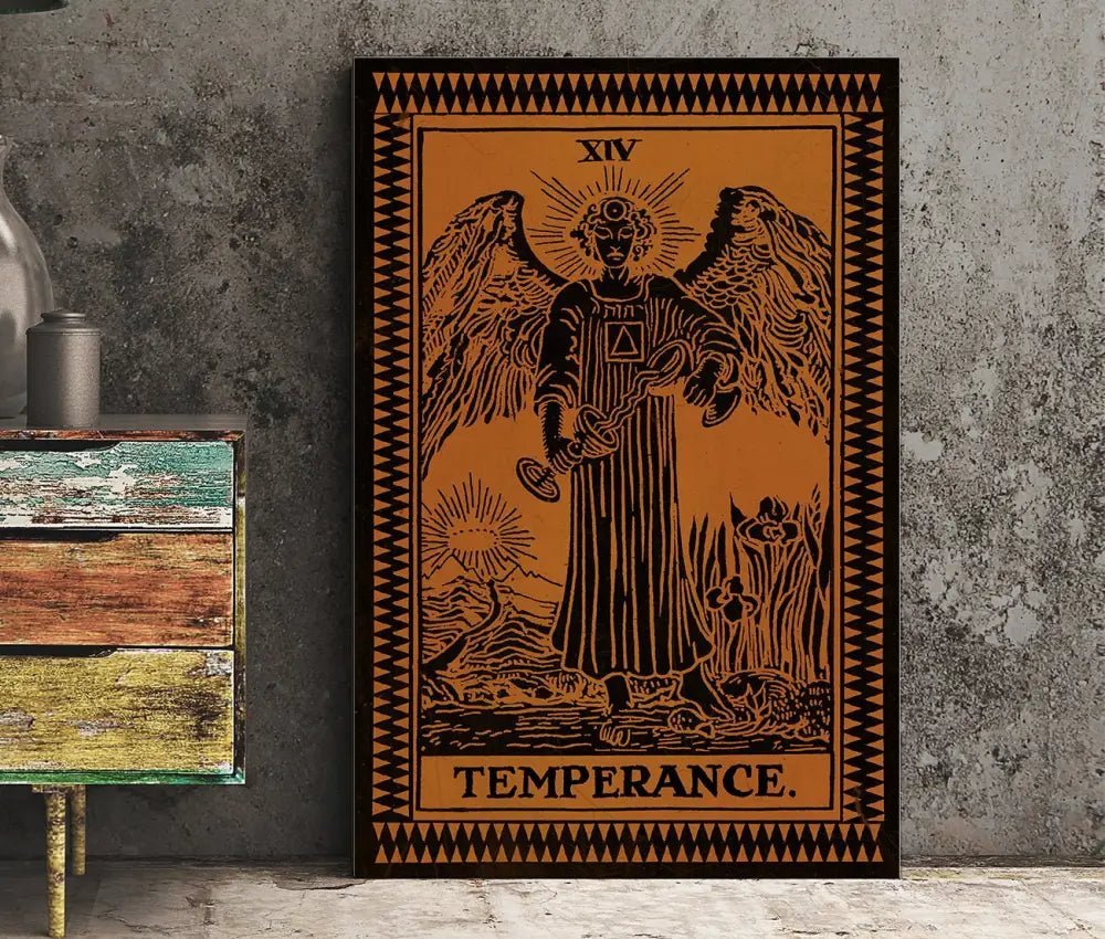 The Temperance Card Tarot Print Terracotta Poster No Frame by My Store