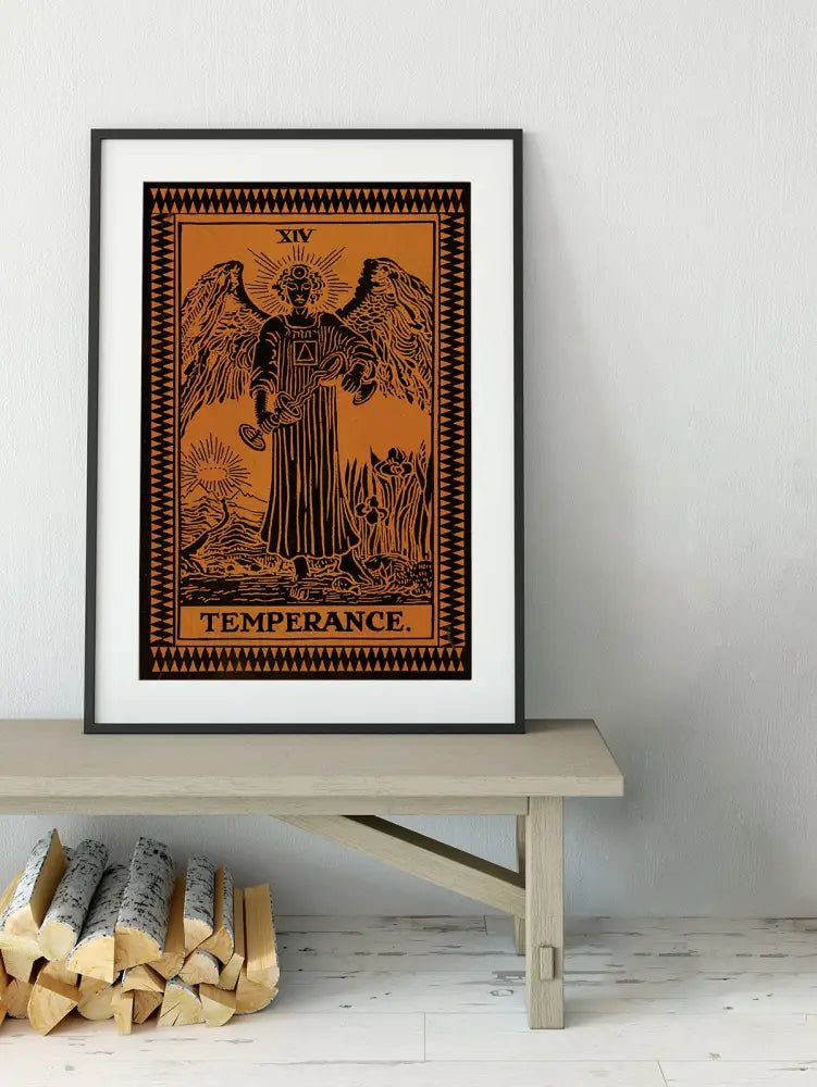 The Temperance Card Tarot Print Terracotta Poster No Frame by My Store