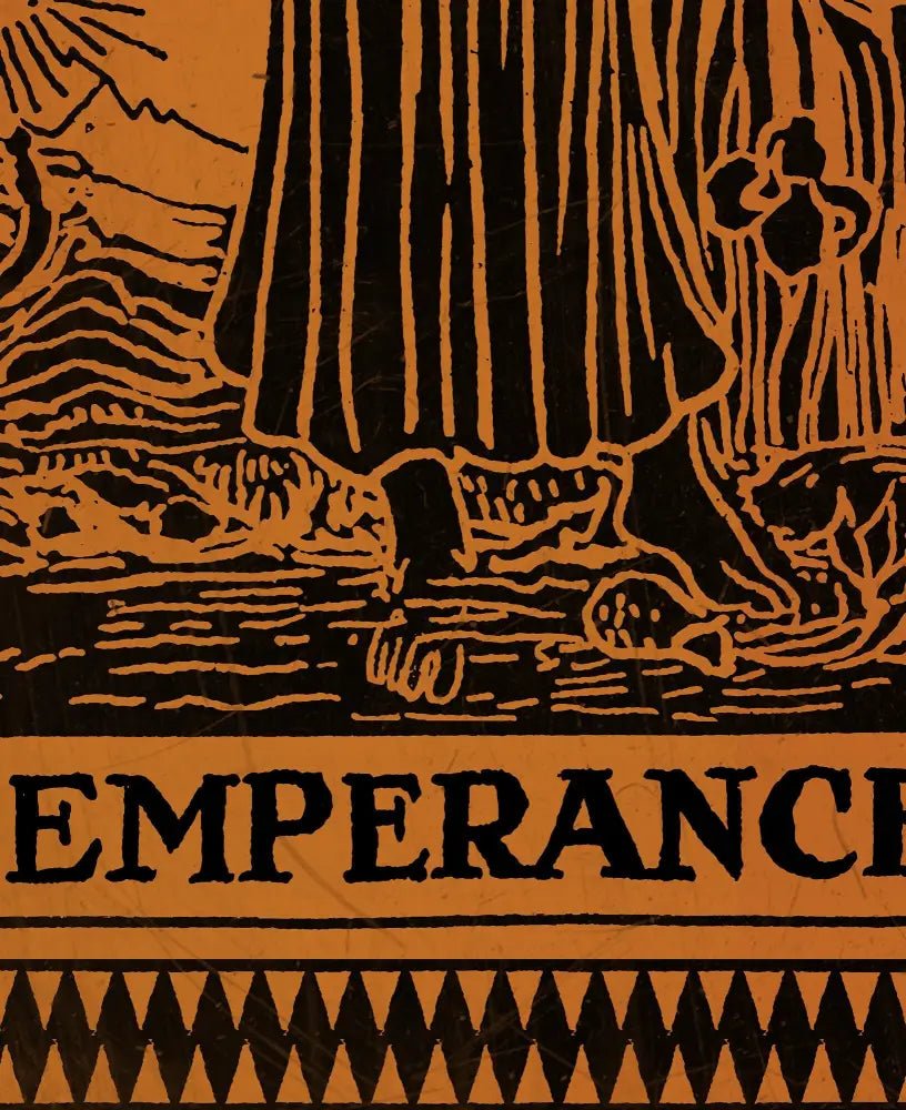The Temperance Card Tarot Print Terracotta Poster No Frame by My Store