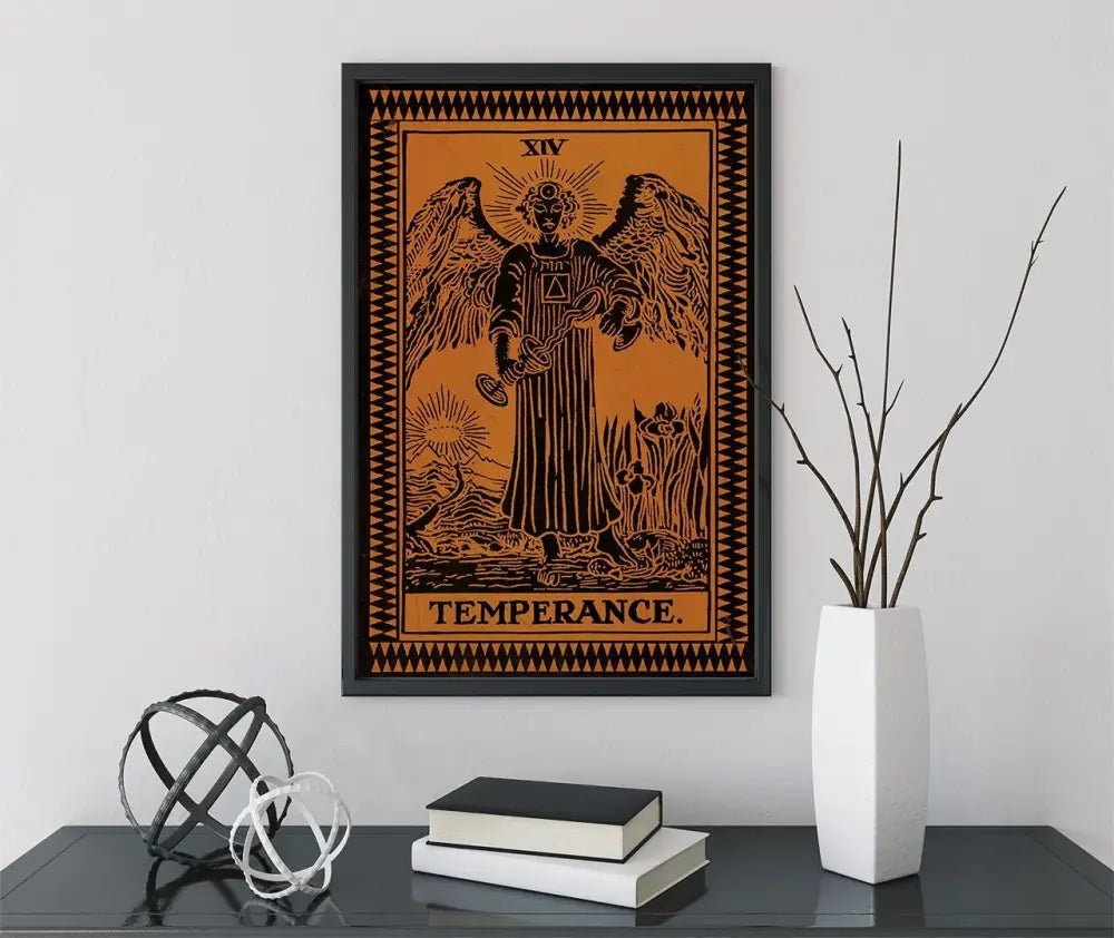 The Temperance Card Tarot Print Terracotta Poster No Frame by My Store