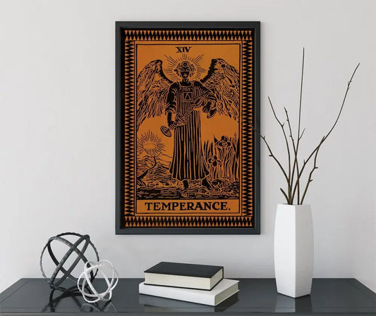 The Temperance Card Tarot Print Terracotta Poster No Frame by My Store