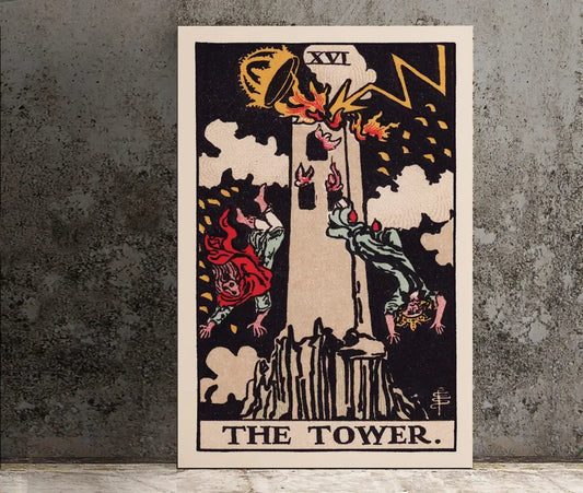 The Tower Tarot Card Print No Frame Poster Art For Modern Living Rooms And Collectors by My Store
