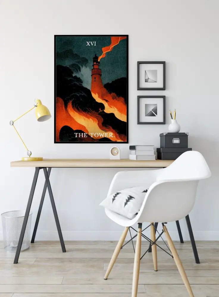 The Tower Tarot Card Print No Frame Poster Mystic Wall Art For Tarot Enthusiasts And Collectors by My Store