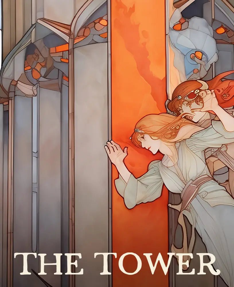 The Tower Tarot Card Print Unframed Wall Art Poster Unique Tarot Decor For Transformative Space by My Store