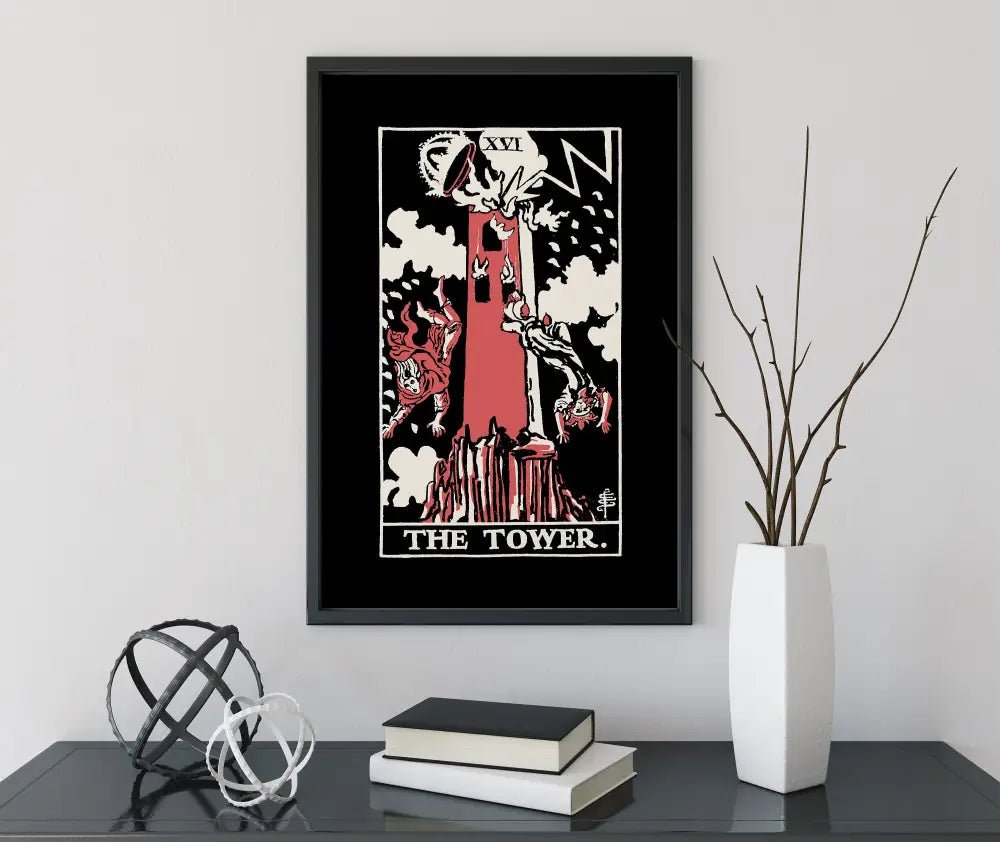 The Tower Tarot Card Three Color Print Poster No Frame by My Store