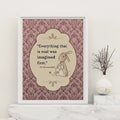 The Velveteen Rabbit Print Pink And Beige Nursery Room Art Quote On Premium Archival Paper by DesignBohemian