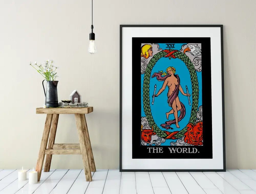 The World Tarot Card Print Bright Poster No Frame by My Store
