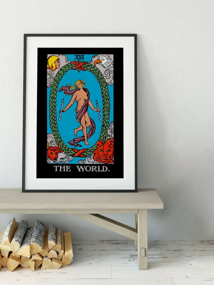 The World Tarot Card Print Bright Poster No Frame by My Store