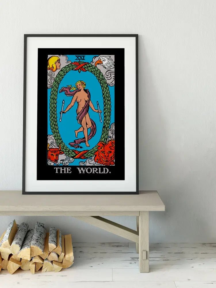 The World Tarot Card Print Bright Poster No Frame by My Store