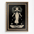The World Tarot Card Print Floating Girl Illustration Poster Unframed by My Store