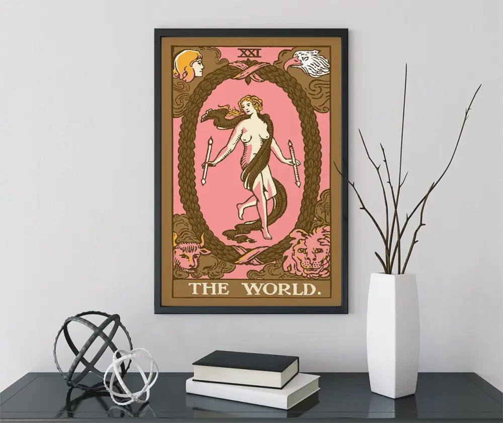 The World Tarot Card Print Neapolitan Goth Pop Art Poster Limited Edition Collectible Artwork by My Store