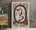 The World Tarot Card Print Neutral Vibe Eclectic Poster For Home Decor Premium Quality Giclee by My Store