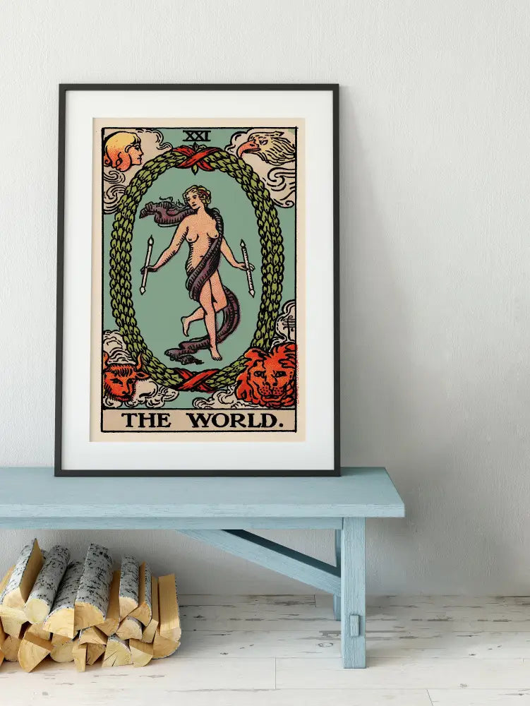 The World Tarot Card Print No Frame Poster Art Spiritual Wall Decor For Living Room by My Store