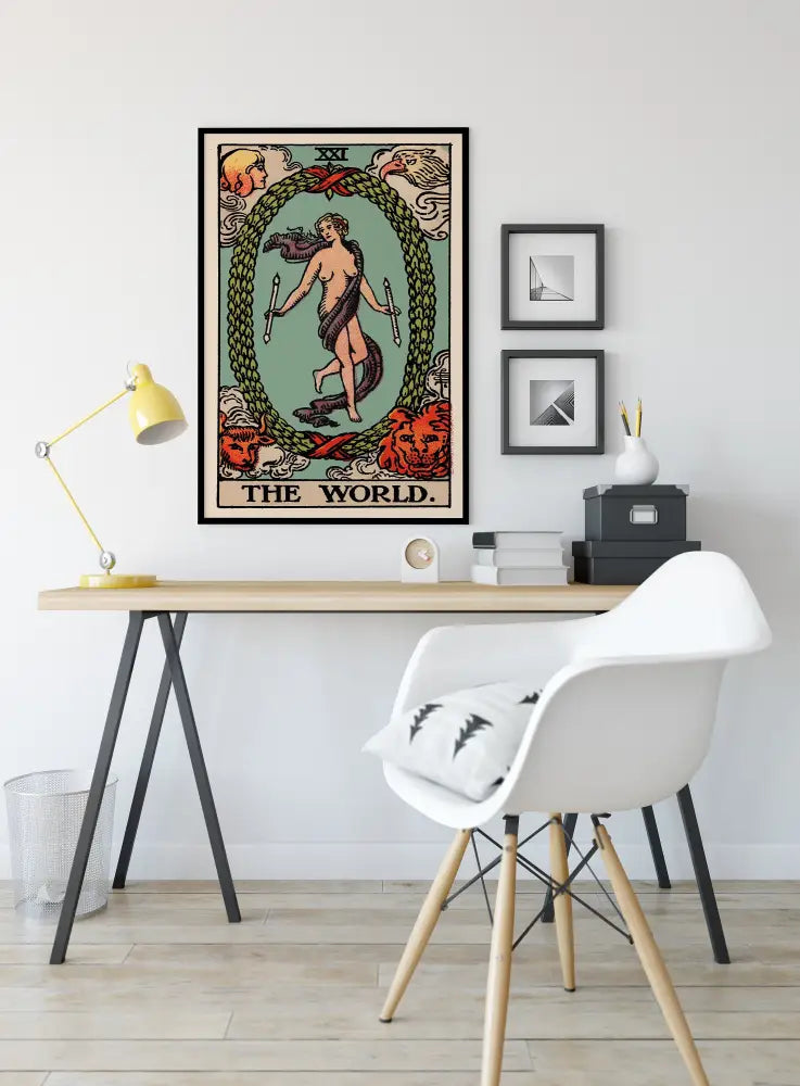 The World Tarot Card Print No Frame Poster Art Spiritual Wall Decor For Living Room by My Store