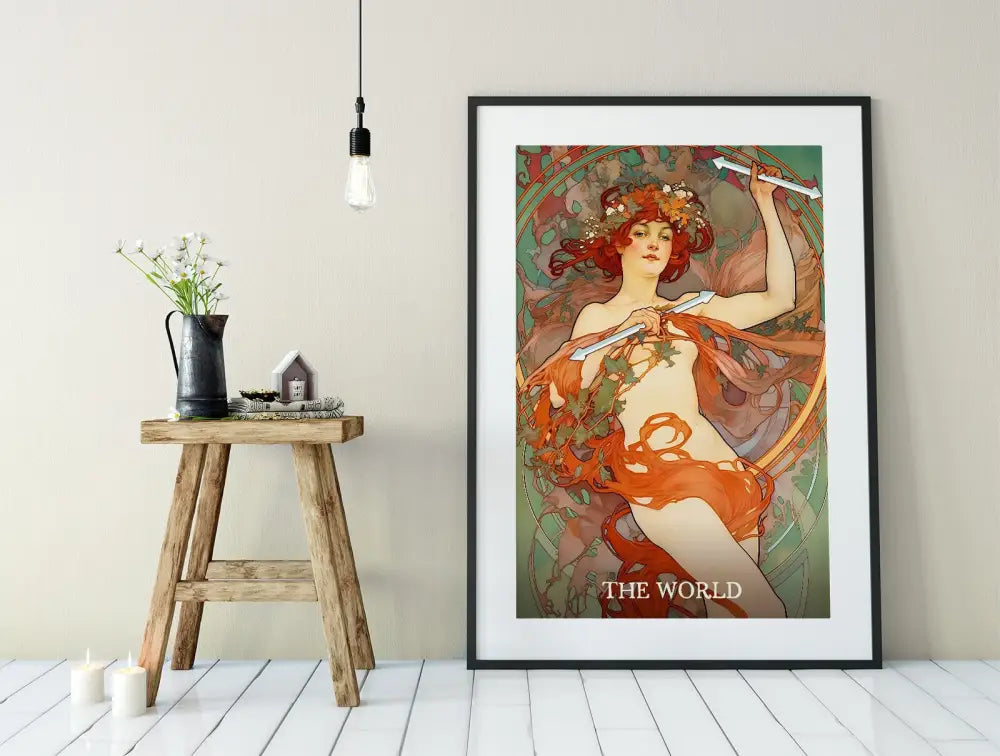 The World Tarot Card Print No Frame Poster by My Store