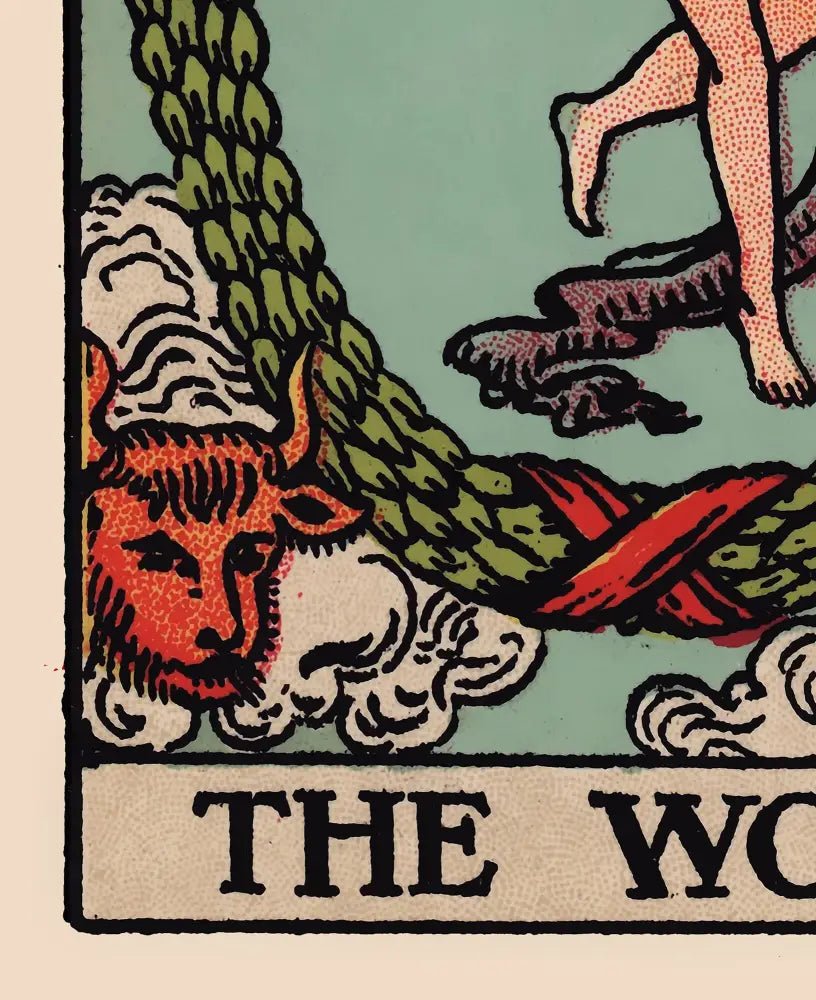 The World Tarot Card Print Poster No Frame Ethereal World Card Art Completion Theme by My Store