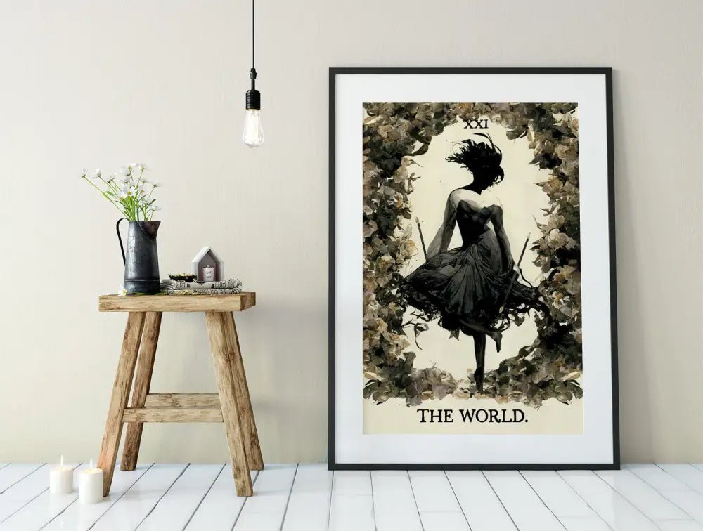 The World Tarot Card Print Poster Without Frame Wall Art Completion And Accomplishment by My Store