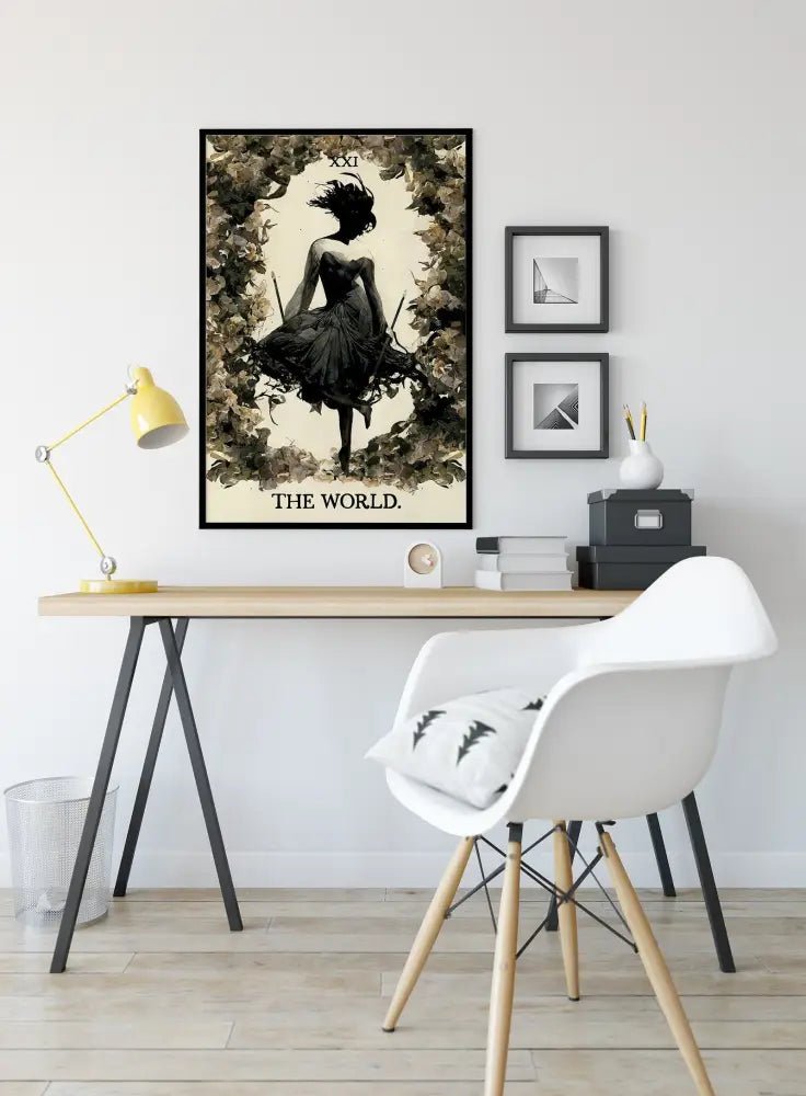 The World Tarot Card Print Poster Without Frame Wall Art Completion And Accomplishment by My Store